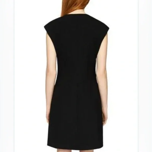 Ted Baker London Black Sleeveless V-Neck Sheath Dress Size 2 - Picture 2 of 12